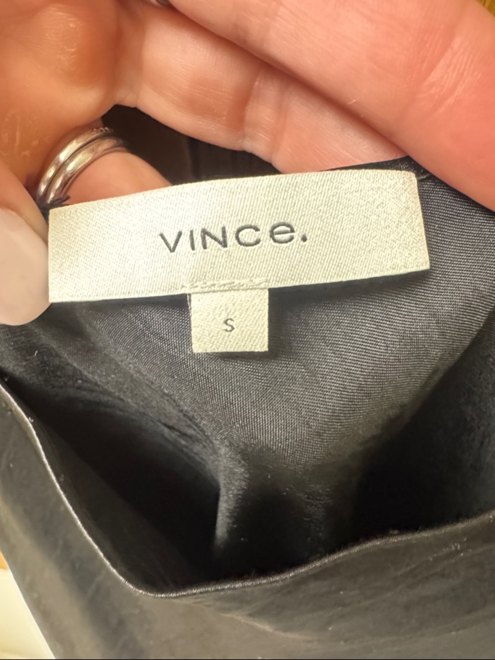 Vince Black Satin Midi Slip Dress, size S - Picture 5 of 7